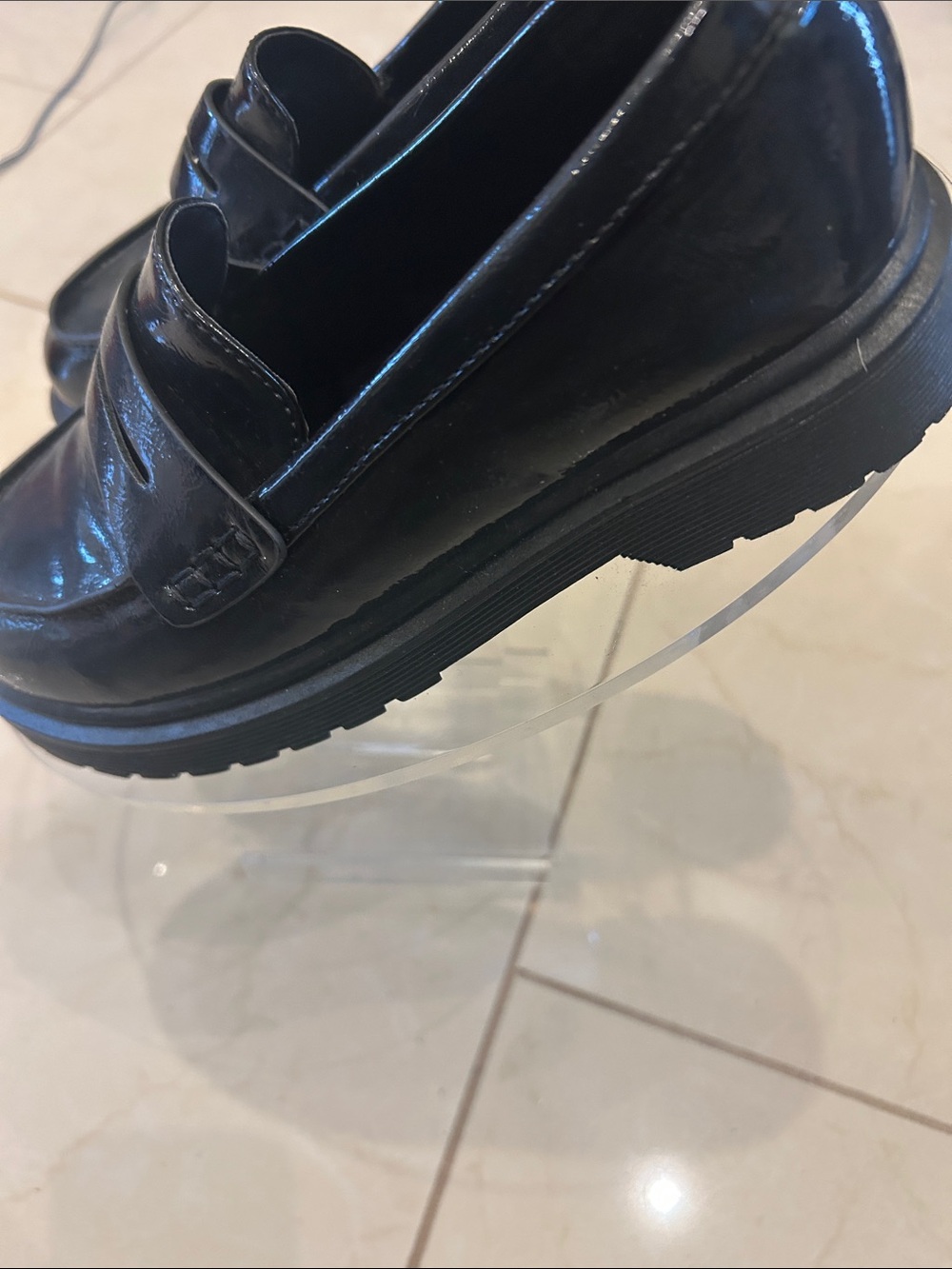 NWOT art class Black Patent Penny Loafers - Picture 2 of 3